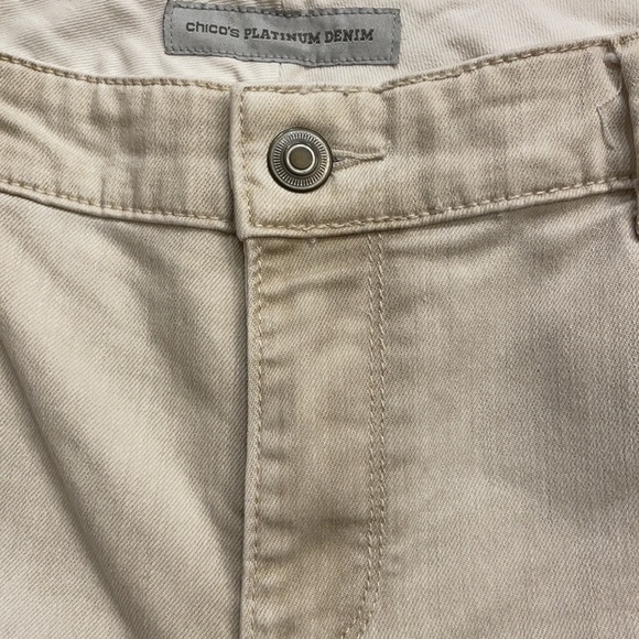 CHICOS WOMENS PLATINUM DENIM ULTIMATE FIT STRETCH size 1.5 chicos 8/10 reg - Picture 11 of 13